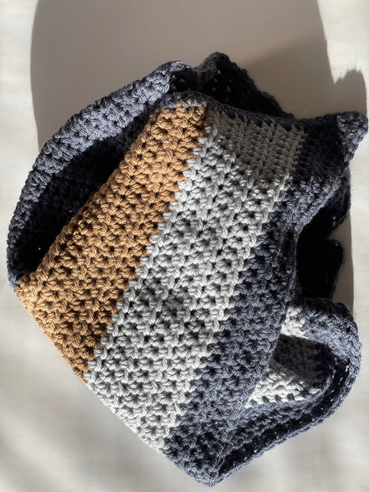 Denim Hue Crochet Wrap